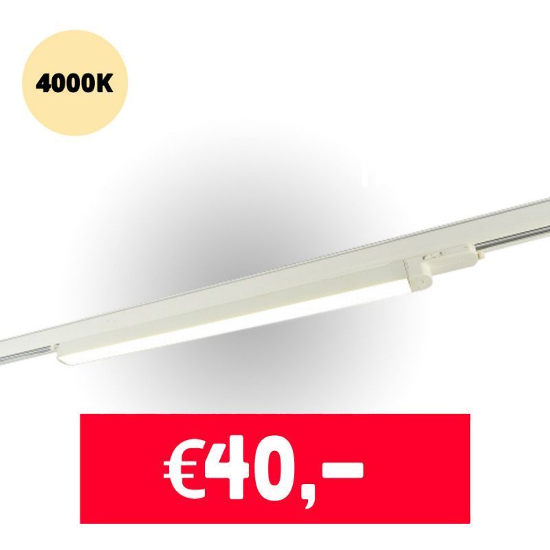 Luminaire LED lin&eacute;aire blanc 30W 120 cm lumi&egrave;re 4000K : Eclairage