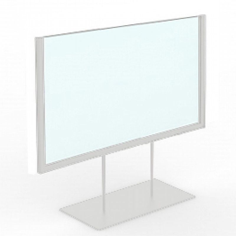 Magnetic Poster holder A5 white horizontal with stand : Presentoirs shopping