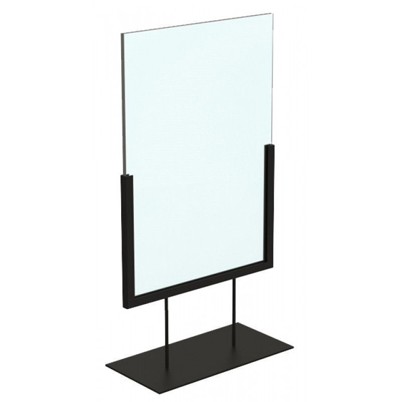 Plakathalter A4 black vertical mit stand : Presentoirs shopping