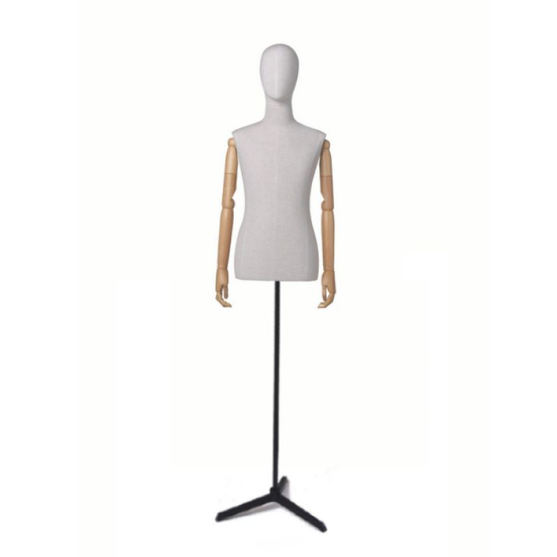 Male bust with arms on a tripod base : Bust shopping