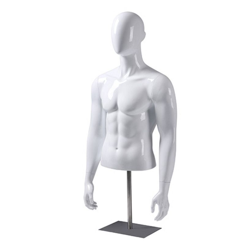 Image 1 : Male mannequin bust 1/2 ...