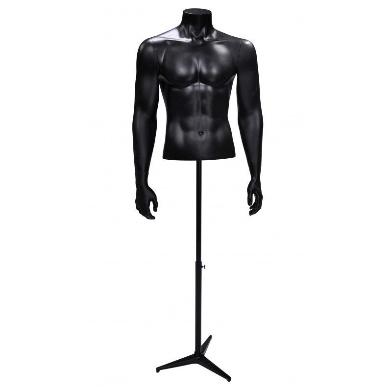 Male bust with tripod base black finish : Bust shopping