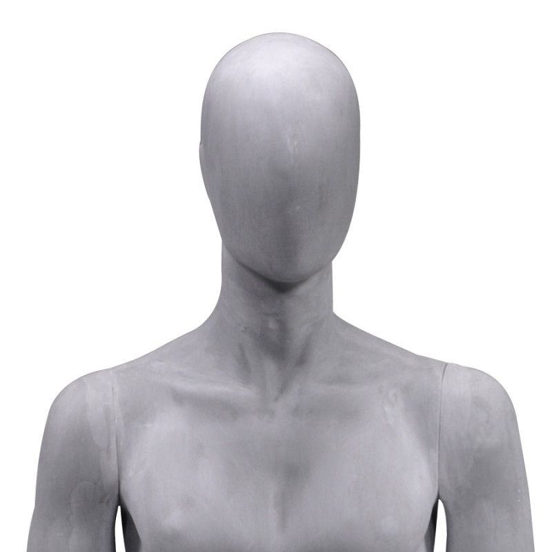 Image 1 : Grey finish male mannequin egg ...