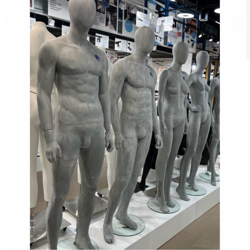 Image 4 : Grey finish male mannequin egg ...