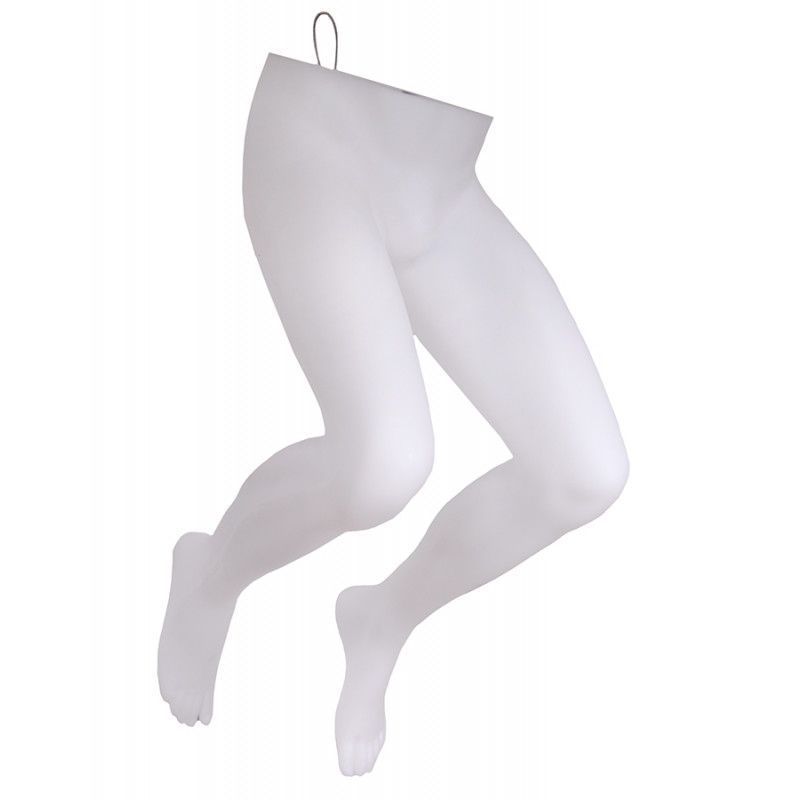 Male mannequin legs with hook plastic white : Mannequins vitrine