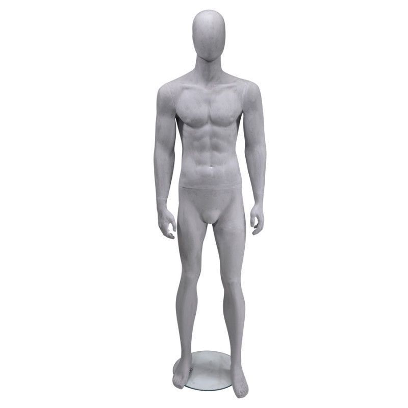 Male mannequins grey foundry finish : Mannequins vitrine