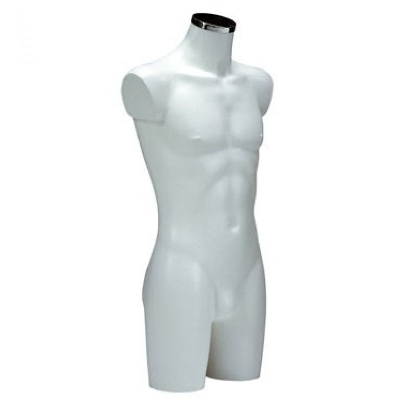 Male polypropylene bust white finish without arms : Bust shopping