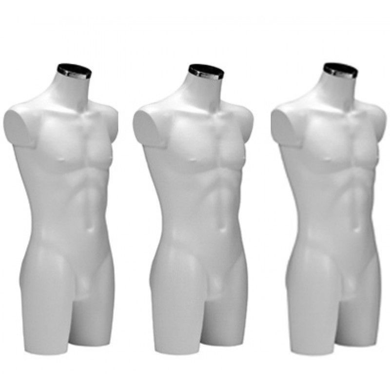 Image 2 : Male bust polypropylene white color ...