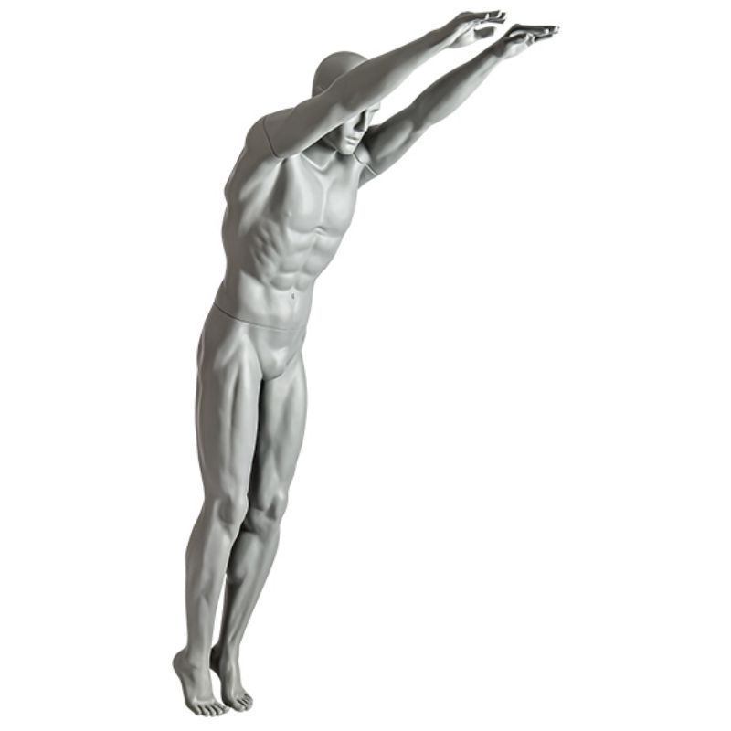 Show off power and grace with our Sport Mannequin adopting ... Male swimmer sports display mannequin : Mannequins vitrine