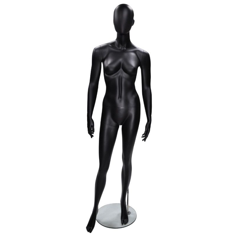 Manichini donna astratto colore nero con base : Mannequins vitrine
