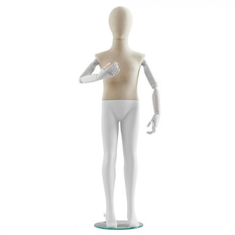 Manichino bambini corpo in tessuto con braccia 134cm : Mannequins vitrine