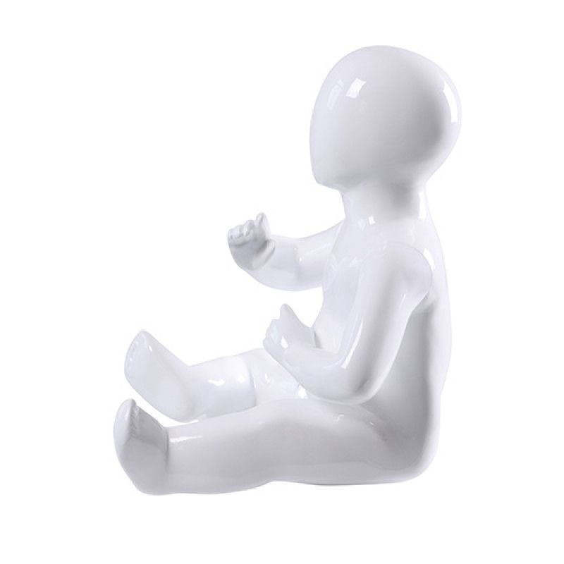 Image 2 : Manichini bambino seduto colore bianco ...
