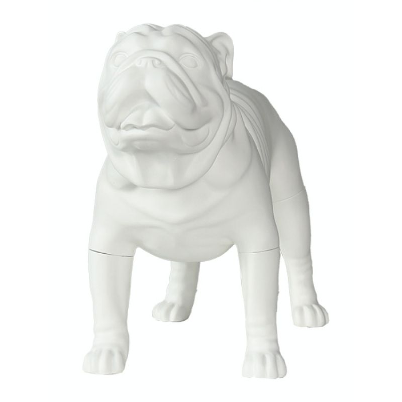 Manichino Bulldog in piedi Bianco opaco : Mannequins vitrine