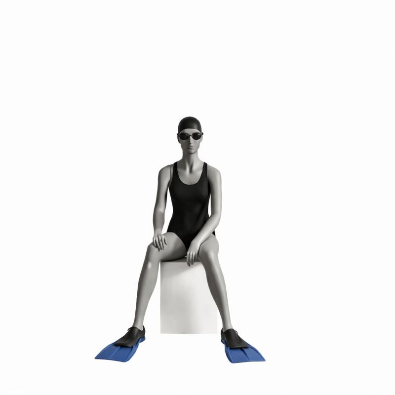 Image 7 : Manichino donna astratto grigio (RAL7042 ...