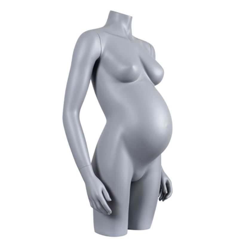 Manichino grigio con busto di donna incinta : Bust shopping