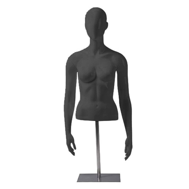 Torso nero opaco per le donne.
Questo modello di busto ... Manichino torso nero opaco 130 cm : Bust shopping