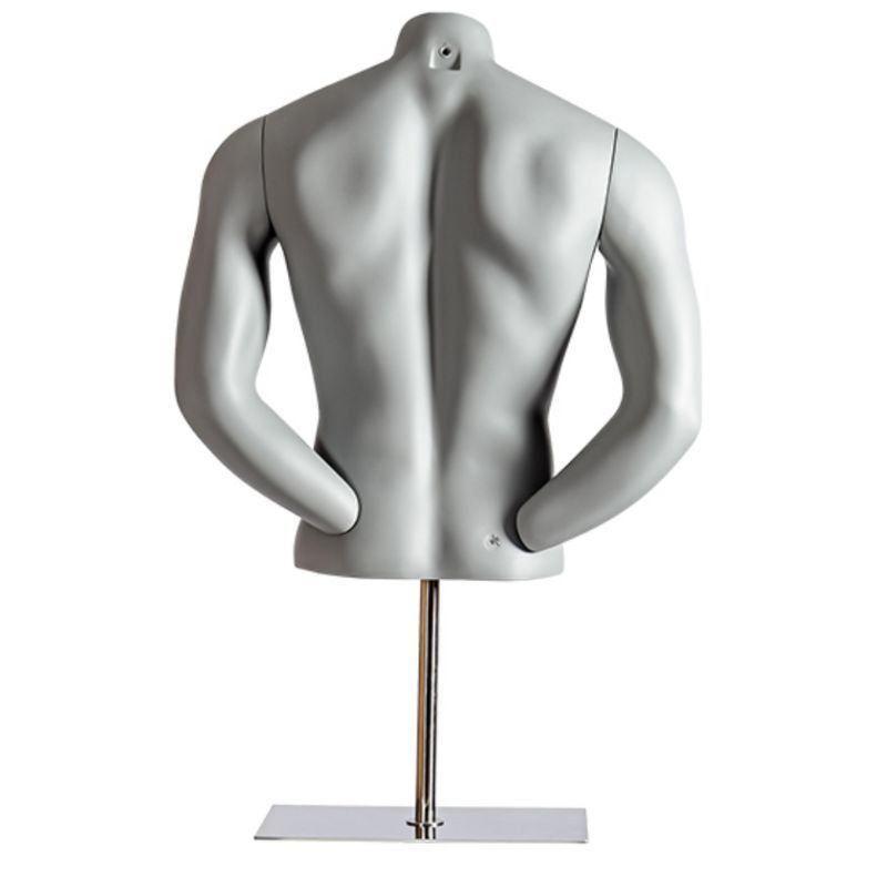 Image 1 : Busto manichino sportivo grigio RAL ...
