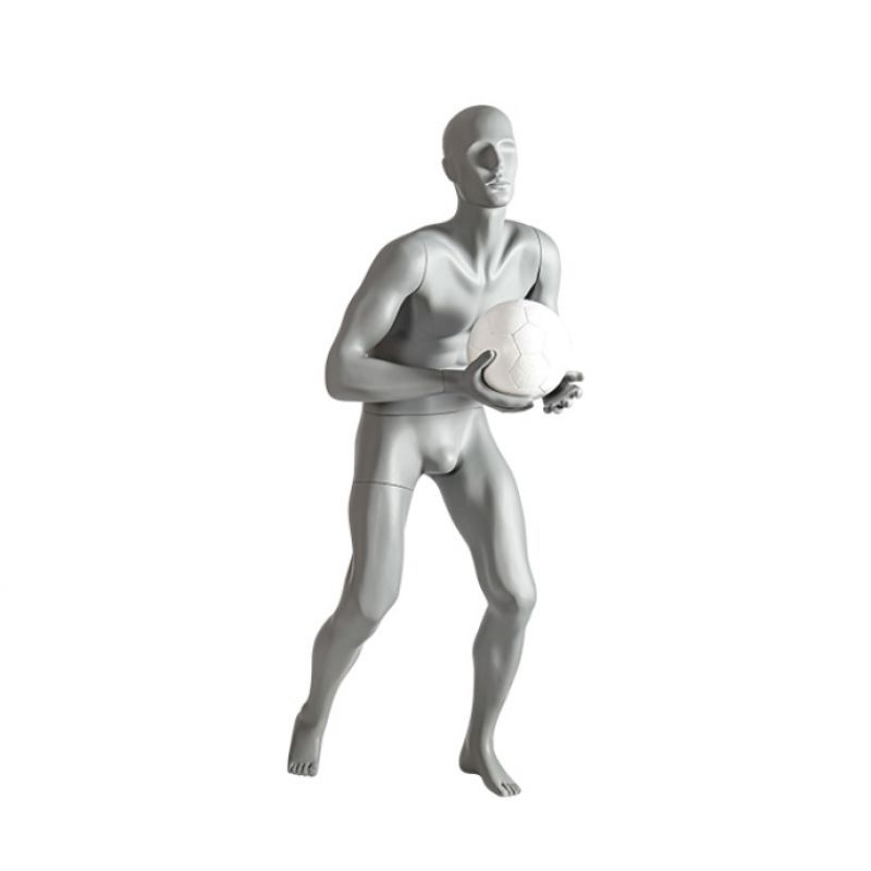 Image 1 : Maniquí gris (RAL7042) de deportista ...