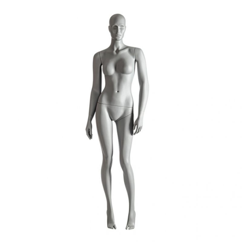 Maniqui senora gris posicion recto : Mannequins vitrine