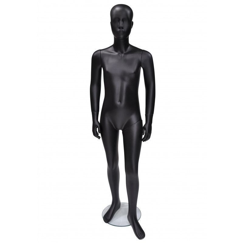 Mannequin de vitrine enfant 12 ans noir : Mannequins vitrine