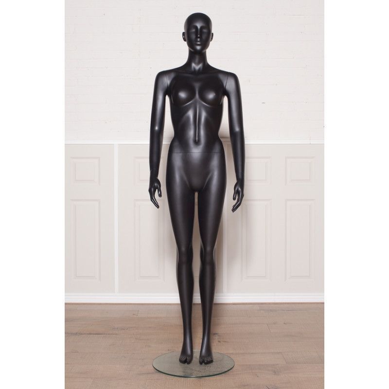 Mannequin de vitrine femme peinture noire : Mannequins vitrine