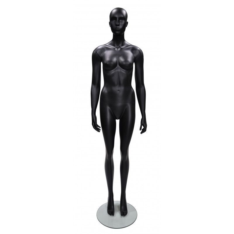 Mannequin de vitrine femme stylis&eacute;e de couleur noire : Mannequins vitrine