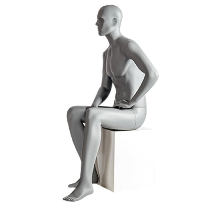Image 2 : Mannequin de vitrine homme gris ...