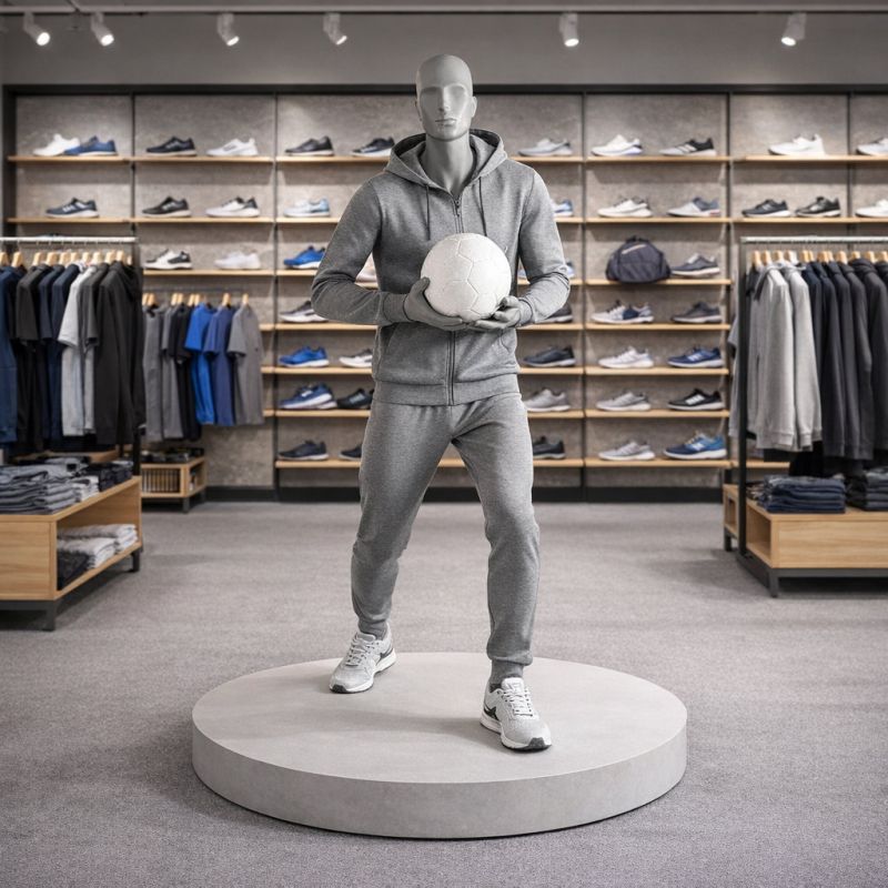 Image 4 : Mannequin de vitrine gris (RAL7042 ...