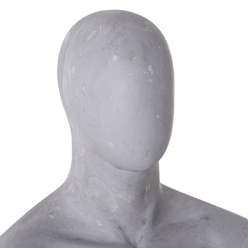 Image 3 : Mannequin vitrine gris homme avec ...