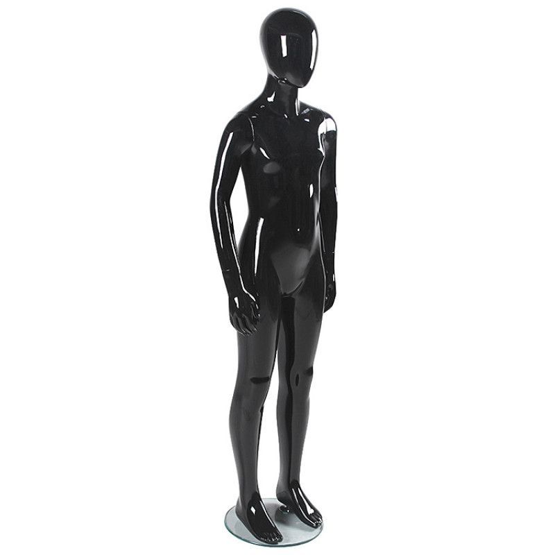 Image 2 : Mannequin enfant coloris noir brillant ...
