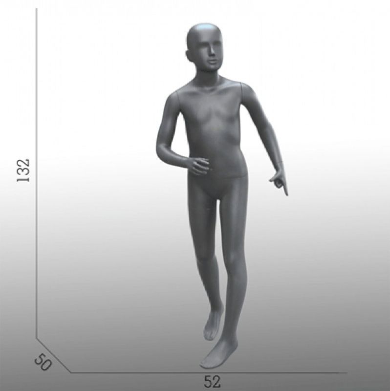 Mannequin enfant abstrait gris 8 ans : Mannequins vitrine
