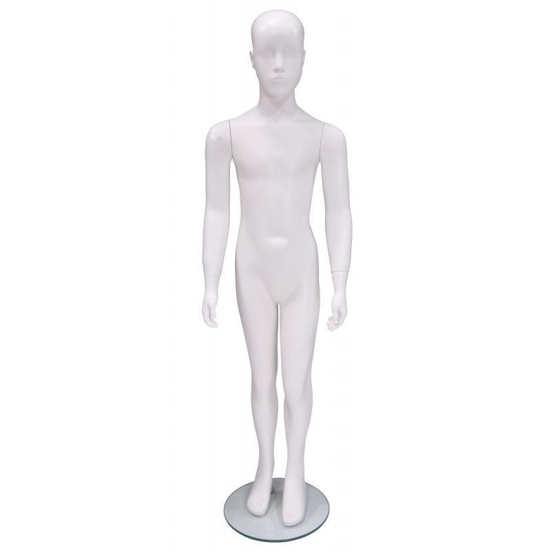 Mannequin enfant blanc mat 8 ans : Mannequins vitrine