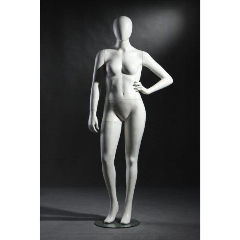 Mannequin femme grande taille blanc mat taille 44 : Mannequins vitrine