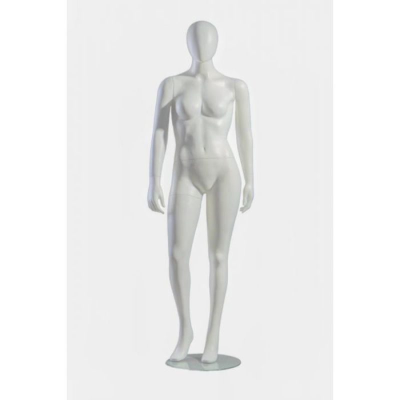 Mannequin femme grande taille blanc mat 40/42 : Mannequins vitrine