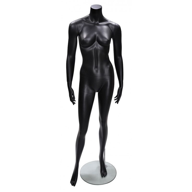 Mannequin femme sans t&ecirc;te noir mat : Mannequins vitrine