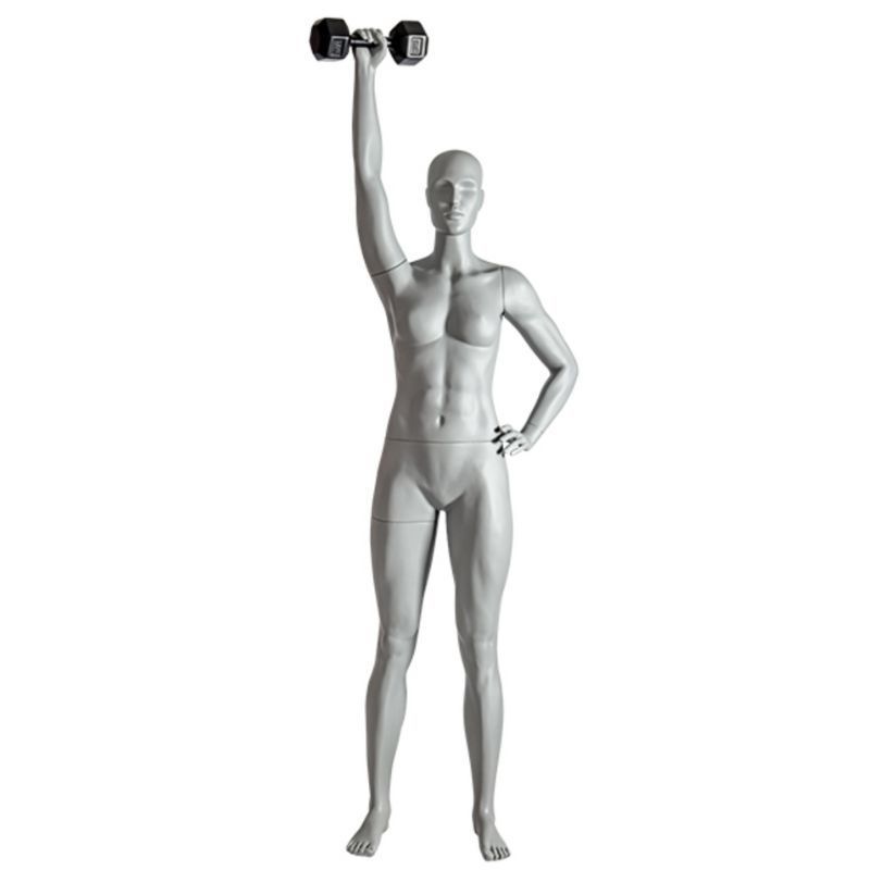 Mannequin femme sport poing lev&eacute; : Mannequins vitrine
