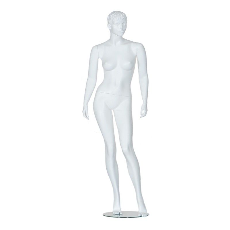 Mannequin femme stylis&eacute; blanc 182 cm : Mannequins vitrine