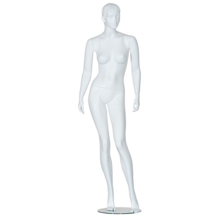 Mannequin femme stylis&eacute;es blanc 182 cm : Mannequins vitrine