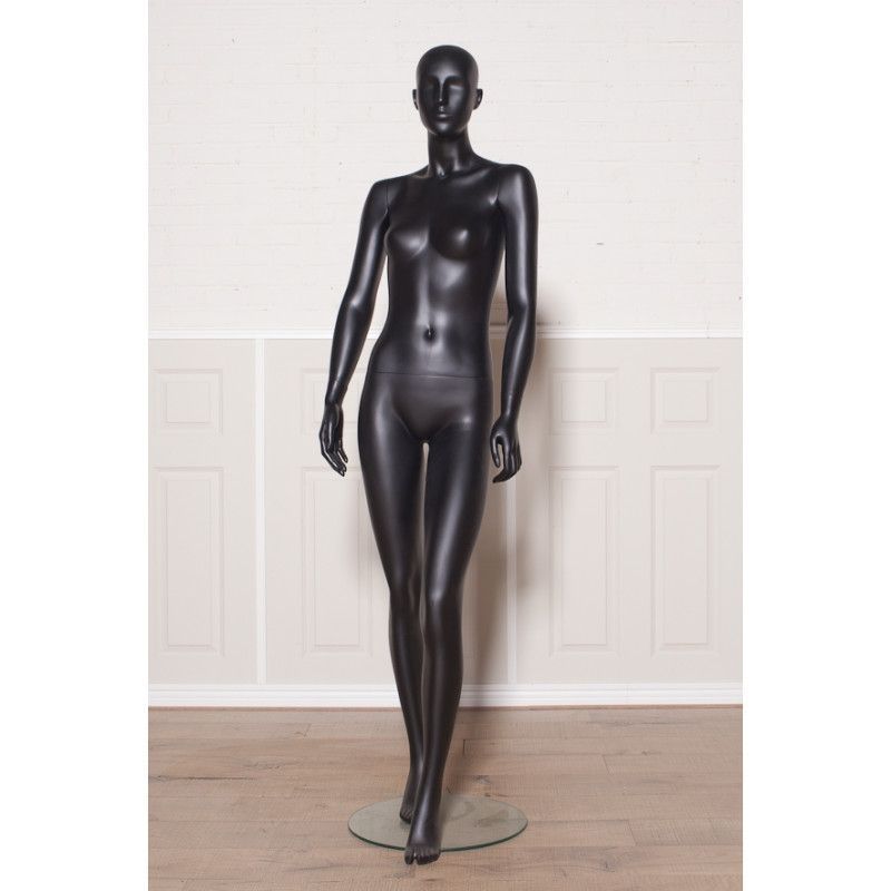 Mannequin femme t&ecirc;te semie abstraite coloris noir : Mannequins vitrine