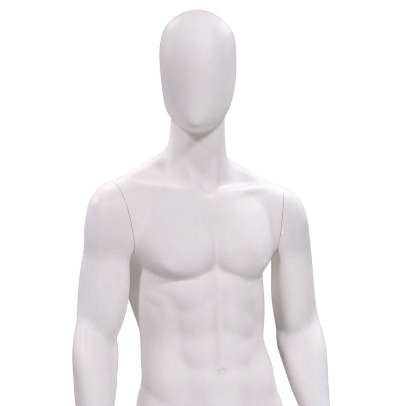 Image 2 : Mannequin vitrine homme abstrait blanc ...