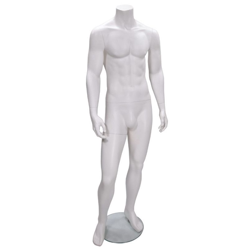 Mannequin homme sans t&ecirc;te blanc : Mannequins vitrine