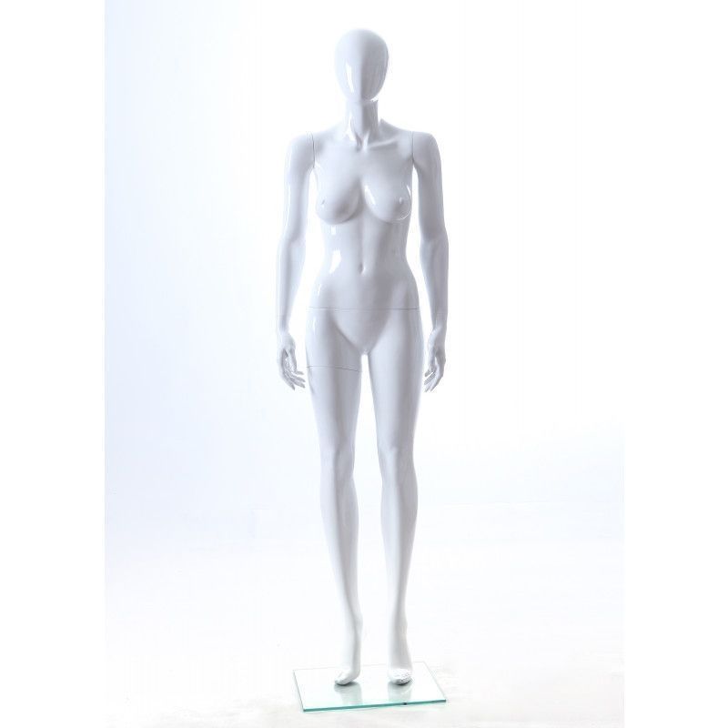 Mannequin vitrine economique blanc brillant : Mannequins vitrine