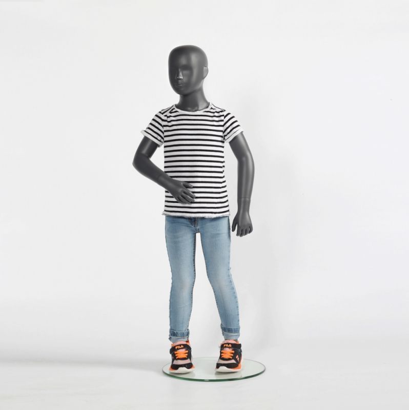 Image 1 : Mannequin vitrine enfant abstrait gris ...