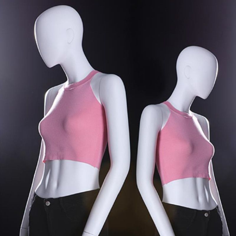 Mannequin De Vitrine Abstrait Laqué Blanc Mat - Taille Homme 190 Cm Ou Femme 178 Cm - Pour Exposition