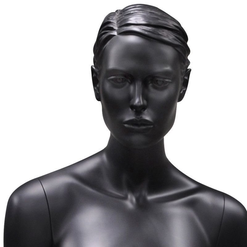 Mannequin Vitrine Femme Réglable - Hauteur 157 à 215 Cm, Bras Flexibles, Finition Dorée, Pour Boutique, Couture, Exposition