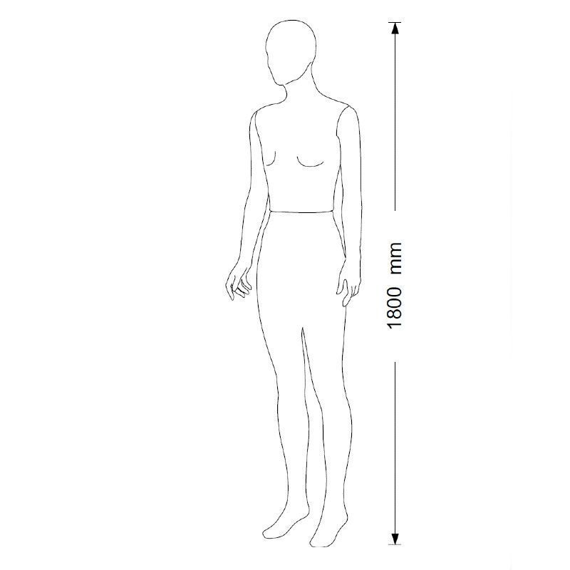 Image 3 : Mannequin de vitrine femme recouvert ...