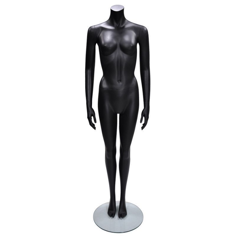 Mannequin vitrine femme sans t&ecirc;te coloris noir : Mannequins vitrine