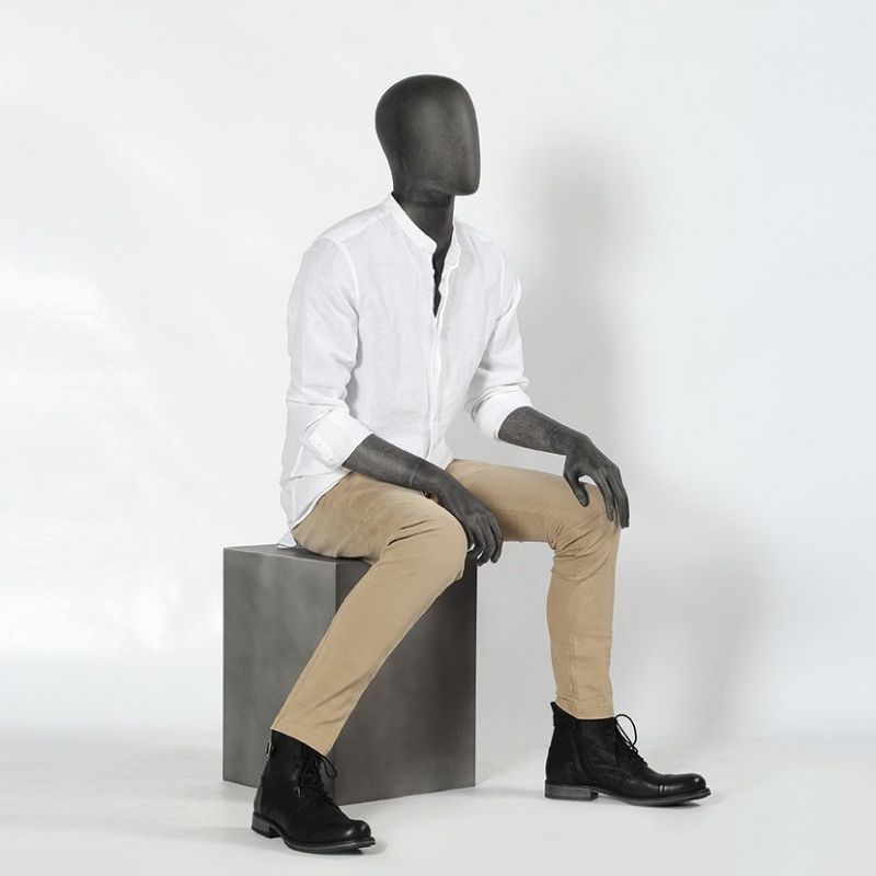 Image 2 : Mannequin de vitrine homme gris ...