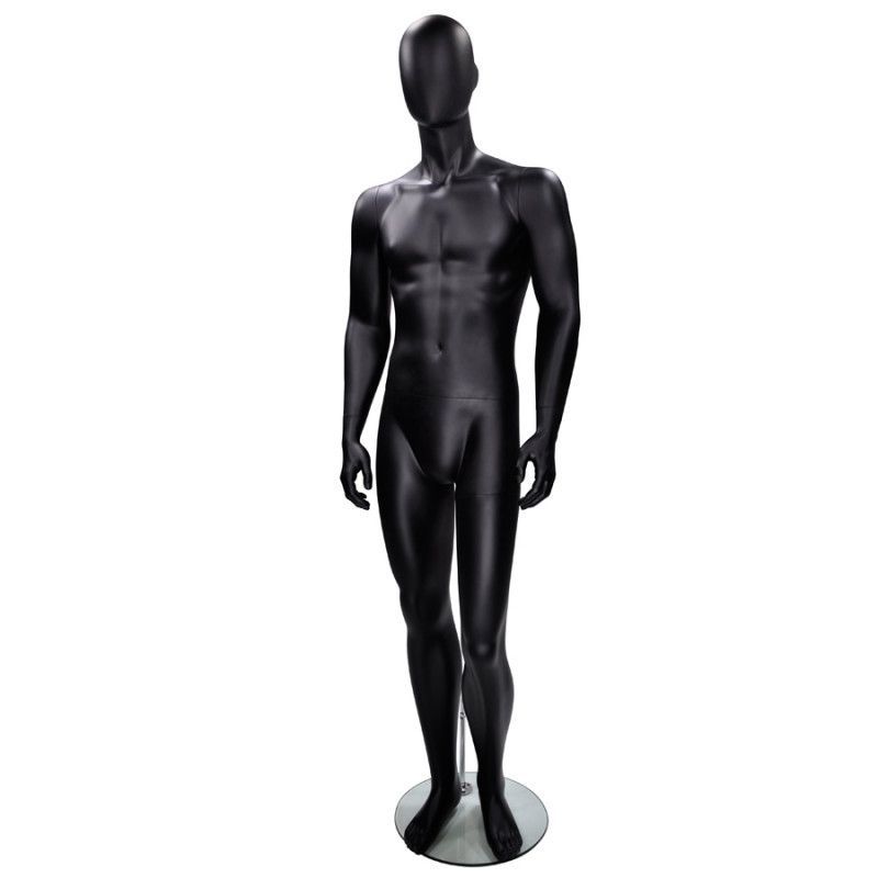 Mannequin vitrine homme sans visage noire : Mannequins vitrine