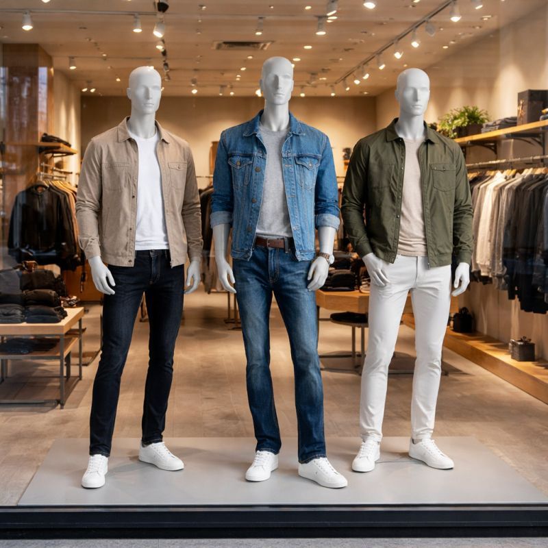Image 4 : Mannequin de vitrine homme gris ...